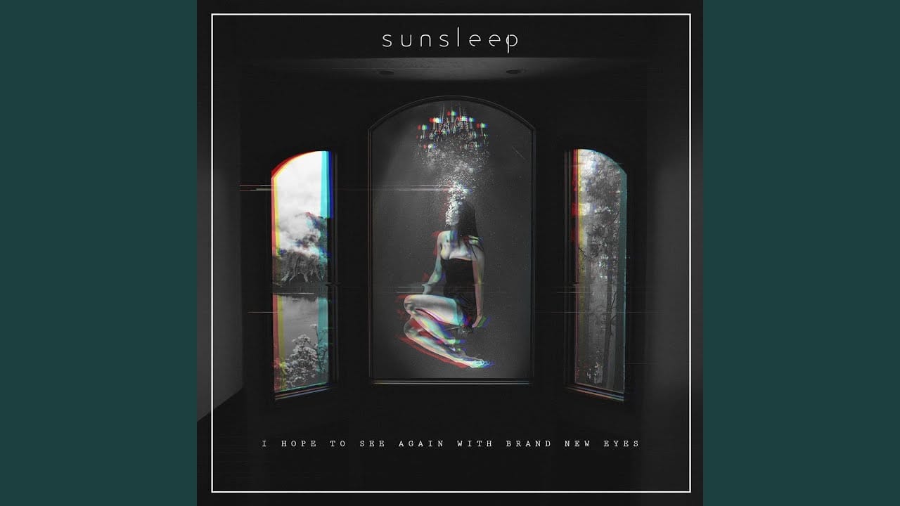 Haze Sunsleep Cover Album showing girl in what appear to be a fish tank wih bubble above her head and her legs are folded beneath her but she is floating