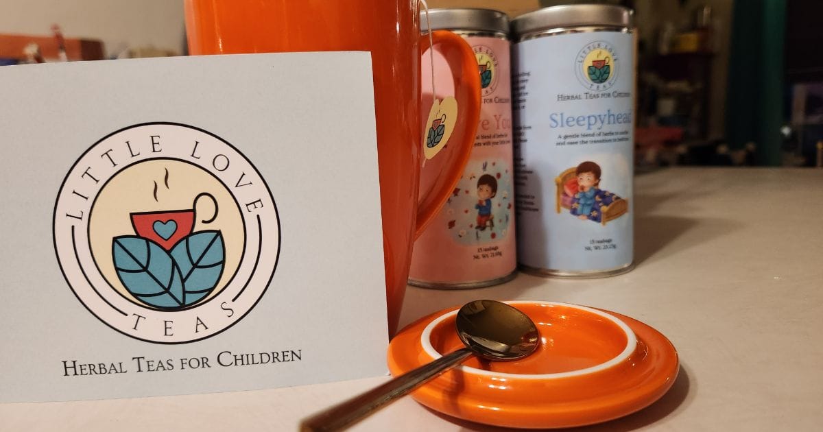 Little Love Teas mug and canisters