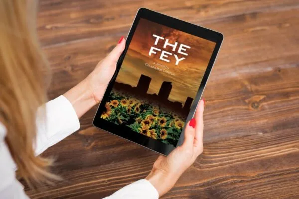 The Fey by Claudia Hall Christian The Fey book cover on tablet