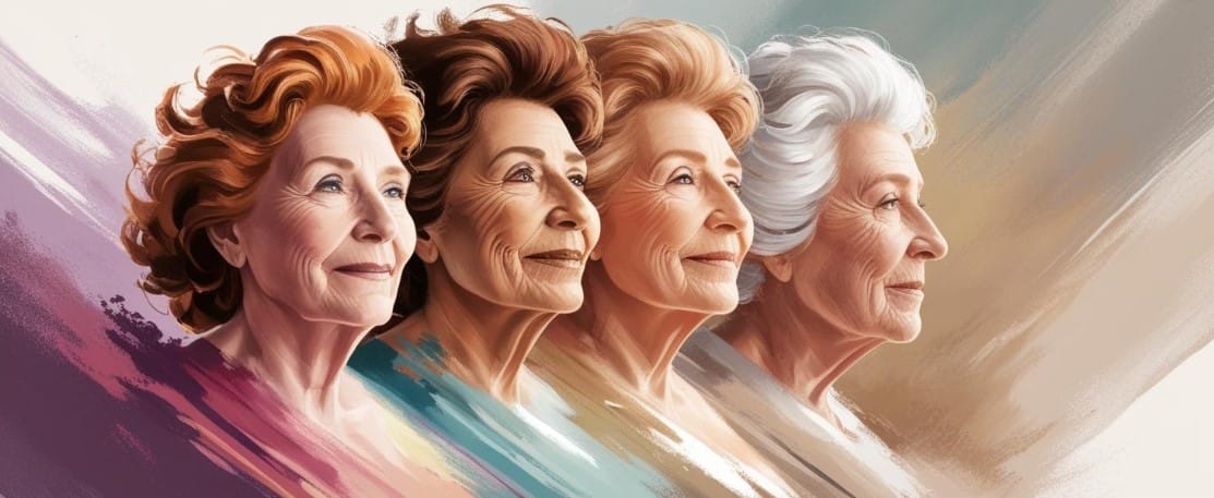 a woman aging beautifully and gracefully