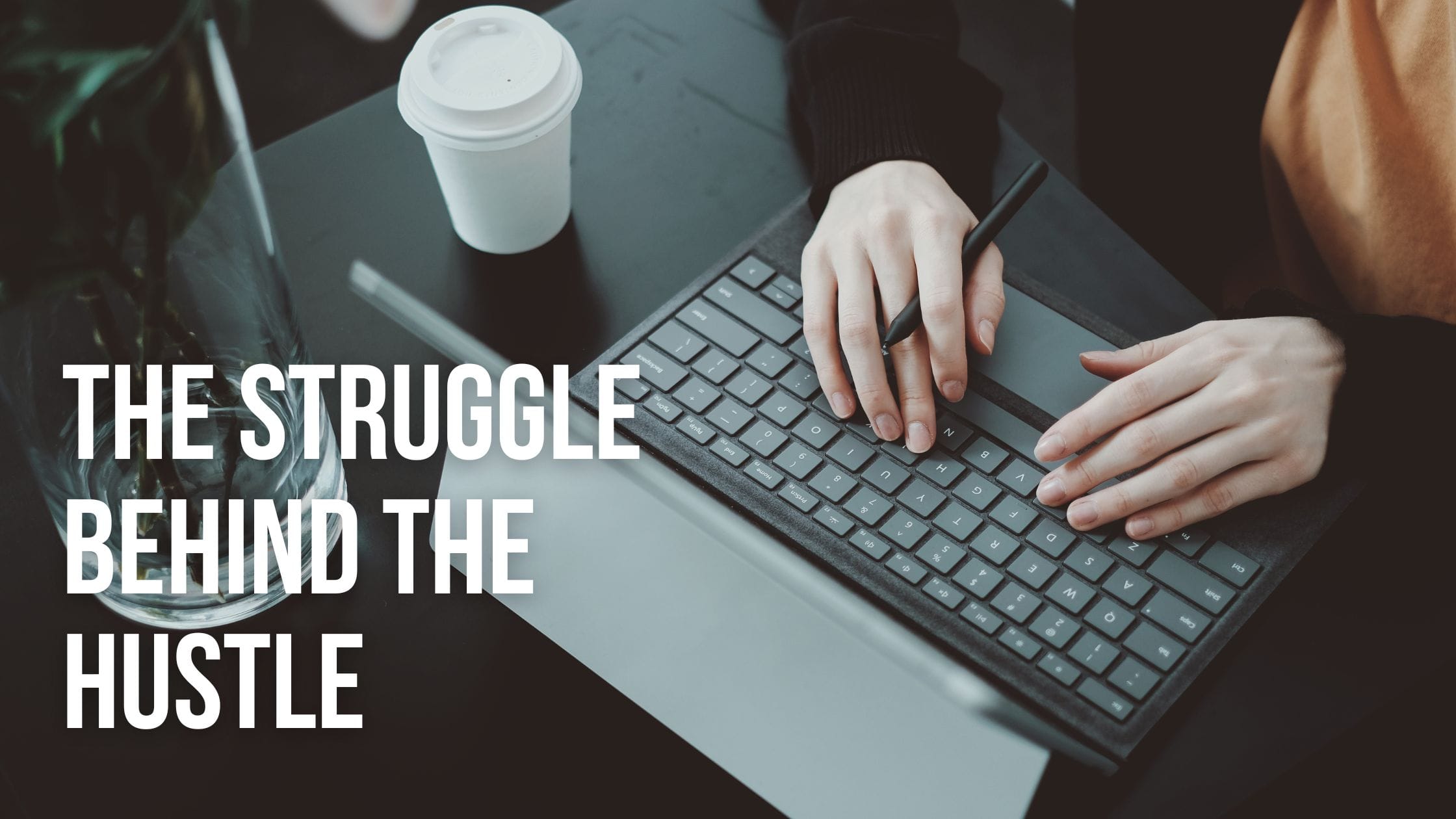 Hands on keyboard typing