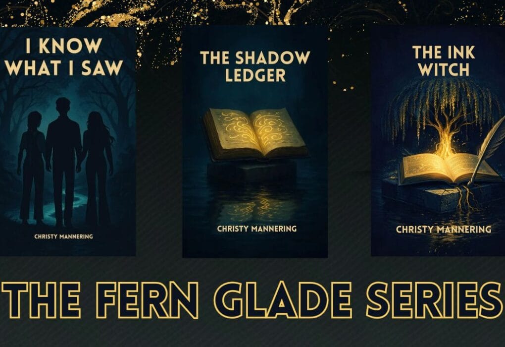 The Fern Glade Series banner with all three book covers