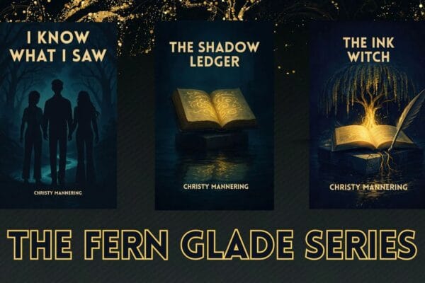 The Fern Glade Series banner with all three book covers