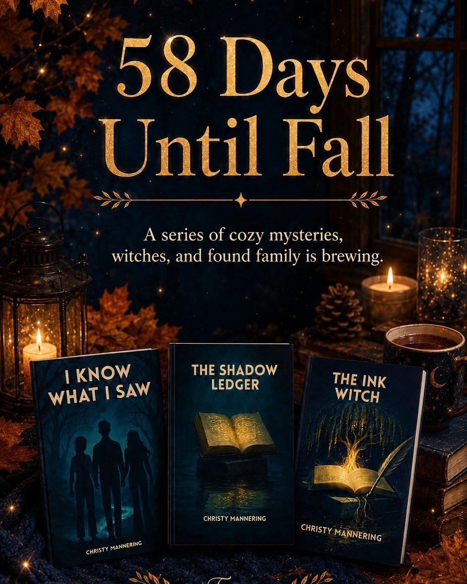 There are 58 days until fall.But the shadows in Fern Glade are already moving.Enter a magical village where the woods watch, family secrets have teeth, and three young people refuse to let fear write the ending.Begin with I Know What I Saw. Follow the mystery into The Shadow Ledger. Then prepare for the final fight over who gets to write the rules in The Ink Witch.Your spooky season starts here. 🍂What pulls you into Fern Glade first: the hidden town, the shadow mystery, the friendships, or the magic?You can buy the book series from a variety of online retailers, including my website afterlightpress.com, if you would like a signed copy, let me know!#FernGladeSeries #SpookySeasonReads #WitchyReads #FantasyMyster