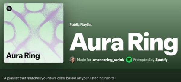 Spotify Aura Ring