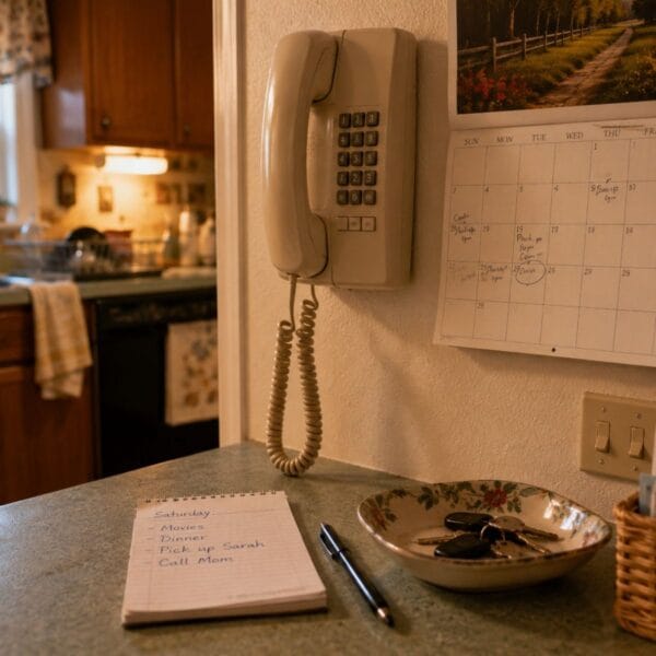 call mom landline on wall