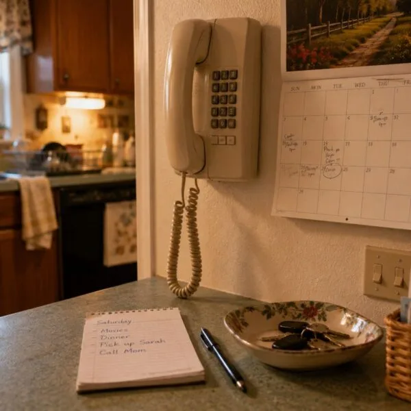 call mom landline on wall